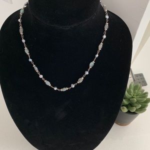 925 Sterling Keshi Pearl and Labradorite Necklace